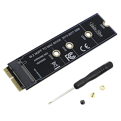 Image of Voila Reve M.2 NVME SSD Convert Adapter for Upgraded MacBook Air Pro Retina Mid 2013-2017,NVME/AHCI SSD Upgraded Kit for A1465 A1466 A1398 A1502