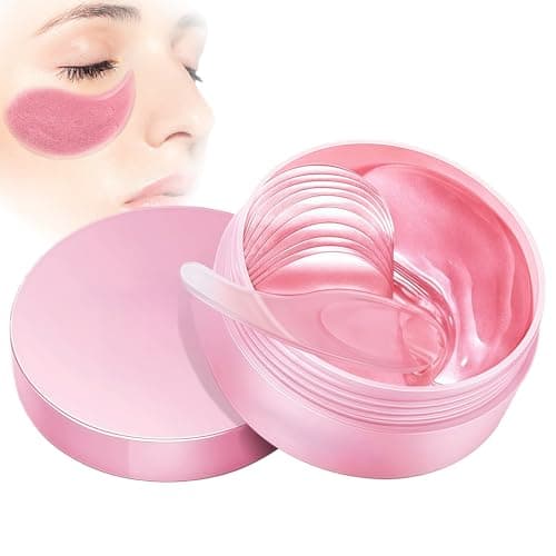 Image of Eye Masks for Puffy Eyes, Collagen Under Eye Masks, 60pcs Red Algae Infused – Hydrating Gel Pads for Dark Circles, Puffy Eyes & Wrinkles, Anti-Aging Brightening Treatment, Perfect Self-Care