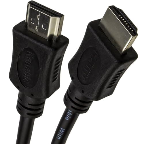 Image of kenable HDMI Cable High Speed 1080p Full HD Screened Lead Male to Male for TV Sky Xbox PS4 Blu-ray Black 0.5m