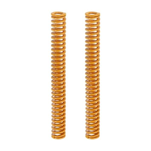 Image of sourcing map 2pcs 3D Printer Heating Bed Spring, 8mm OD 70mm Length Light Load Compression Mould Die Spring 3D Printer Compression Spring for 3D Printer Electric Part, Yellow