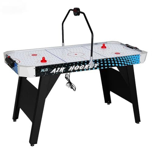Image of 54" Electric Air Hockey Table for Adults and Kids Indoor Game, Arcade Style, Accurate Digital LED Scoreboard on Overhead Gantry, Includes Pucks & Pushers Set
