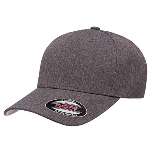 Image of Flexfit Men's Heatherlight Cap, Melange Dark Grey, L-XL UK