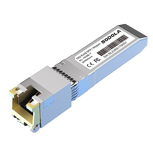 Image of Sodola 10GBase-T RJ45 SFP+ Module, SFP to RJ45, 10G SFP Copper Transceiver, Compatible with Ubiquiti UniFi, TP-Link, Mikrotik and Other Open Switches, Hot Pluggable, Plug and Play, Up to 30m