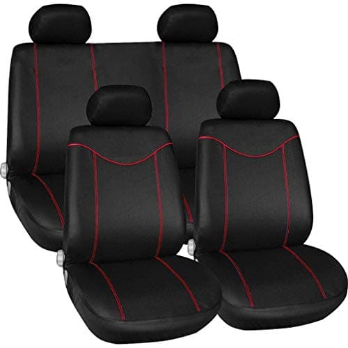 Image of Streetwize SWSC42 Polyester Seat Cover Set with Zips - Grey (11 Pieces)