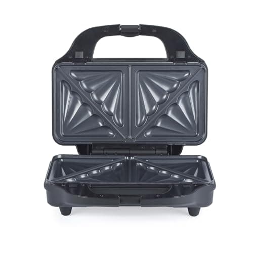 Image of Salter Sandwich Toaster, Non Stick Removable Plates, Deep Fill Cheese Toastie Maker, Cook 2 Toasted Sandwiches Together, 4 Slice Sandwich Press, Automatic Temperature Control, Cool Touch Handle, 900W