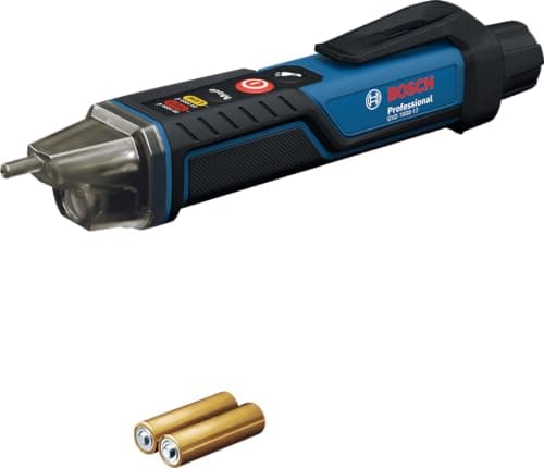 Image of Bosch Professional Voltage Detector GVD 1000-17 (Non-Contact Voltage Detection, IP67, Dual Range 24-1000V AC, Integrated Flashlight, Belt Clip, CAT IV 1000V Tested)