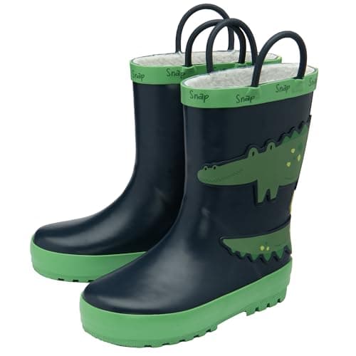 Image of NorthSole Kids Wellies Boys & Girls Childrens Rubber Wellington Boots - Crocodile - UK 6