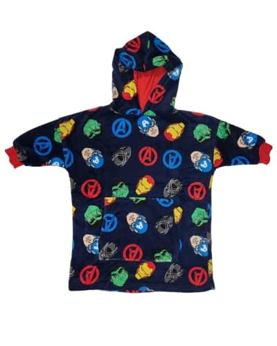 Image of Avengers Deluxe Oodie/Oversized Blanket Hoodie Boys, Fleece Dressing Gown 7-8yrs