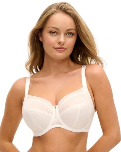 Image of Fantasie Women's Fusion Underwire Cup Side Support Full Coverage Bra, White, 34G