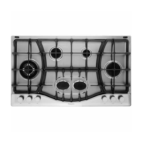 Image of Hotpoint 87cm 6 Burner Gas Hob - Stainless Steel