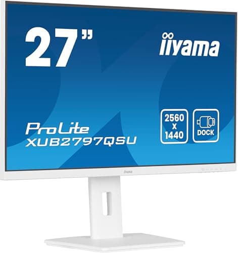 Image of iiyama XUB2797QSU-W2 27 inch IPS LCD slim bezel, 100Hz, 1ms (MPRT), 2560x1440, HDMI/DP, 2 x USB, 2 x 2W Speakers, Height Adjustable Stand, TCO09 & TUV-GS, 5 Yr Warranty