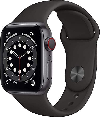 Image of Apple Watch Series 6 (GPS + Cellular, 40MM) - Space Gray Aluminium Case with Black Sport Band (Renewed)