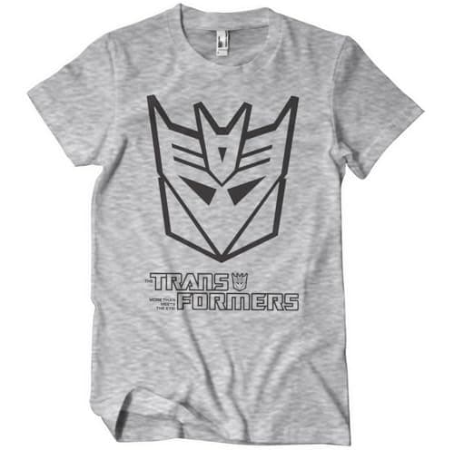 Image of Transformers Officially Licensed Decepticon Monotone Mens T-Shirt (Heather Grey), XX-Large