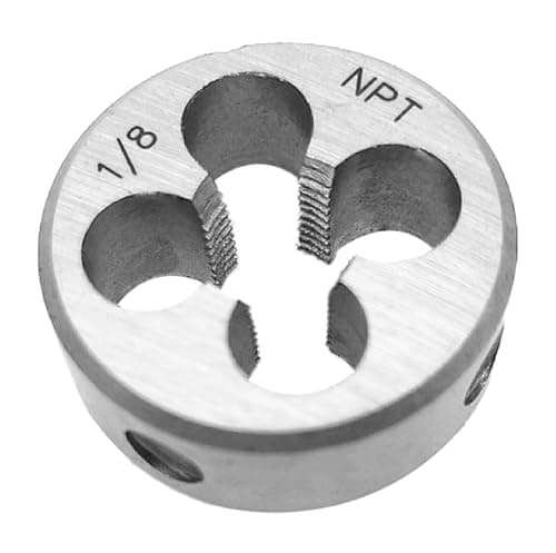 Image of Aceteel 1/8"-27 NPT Pipe Thread Round Die, Machine Thread Die NPT 1/8 x 27 Alloy Steel