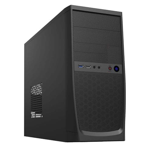 Image of CiT Elite Micro PC Case, M-ATX, 500W PSU Included, 80mm Rear Fan Included, 1 x USB3.0 and 1 x USB2.0, Budget Friendly Business and Office Solution | Black