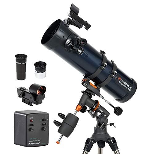 Image of Celestron 31051 AstroMaster 130EQ Motor Drive Newtonian Reflector Telescope, Dark Blue