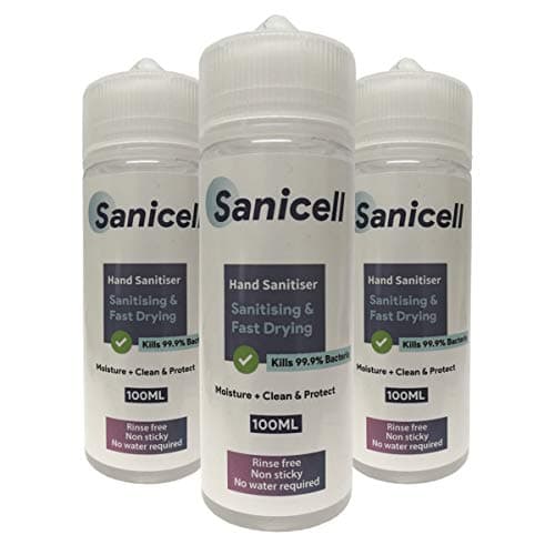 Image of Hand Sanitiser Fast Acting 70% Alcohol Quick Drying Sanitiser 100ml (PACK OF 3)