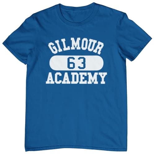 Image of Plastic Revolution Gilmour Academy 63 T-Shirt (UK, Alpha, M, Regular, Regular, Royal Blue T-Shirt with White Print)