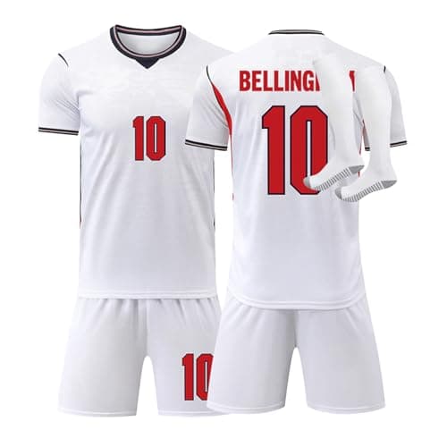 Image of England Football Shirt 2026 Kits for Kids and Adult Home/Away Men's Boy's Soccer Jerseys Youth Trainshirts T Shirt, Short and Socks Set Fans Football Gifts 10-11 Years