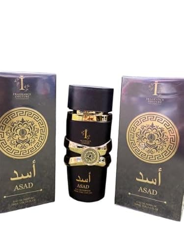 Image of ASAD Luxury Arabic Perfume By Fragrance Couture for Men 100ml Eau de Parfum – Long Lasting Oud Amber Woody Spicy Fragrance – Intense Middle Eastern Cologne for Him (Asad Black)