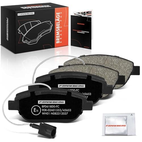 Image of Frankberg Brake Pad Set incl. 4x Pads Front Compatible with 500C/595C/695C Grande Punto 199 500/595/695 Combo Tour X12 Replace# 77364473, 77364599