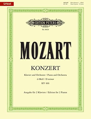 Image of Mozart: Piano Concerto No. 20 in D minor K466 (Edition for 2 Pianos) (EP8820) (Edition Peters)