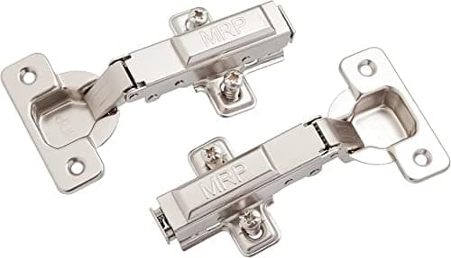 Image of 35mm-105 Degrees Clip-On Soft Closing Hinge Full Overlay Type with Mounting Plate and Euro Screws Kitchen Cabinet Door Hinges (Pack of 2) 3710 G01A