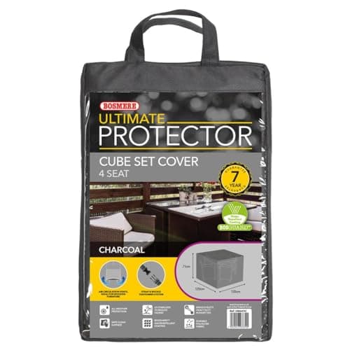 Image of Bosmere Ultimate Protector Modular 4 Seater Cube Set Cover Medium Charcoal UM645C