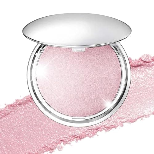Image of Shimmering Pink Shimmer Glow Waterproof Highlighter Cream, Long-Lasting Soft Glitter Makeup For Eye, Face & Body, Lightweight Radiant Glow, 10g