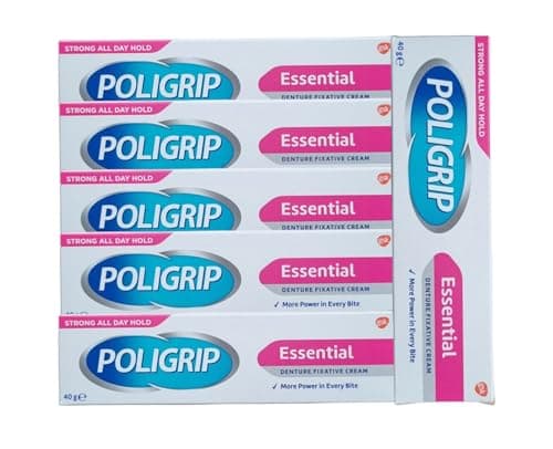 Image of Poligrip Essential Denture Fixative Cream 40g (Pack of 6)