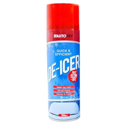Image of ANGIX 1 x 500ml Tetrosyl Europe De-icer Spray for Car Windscreen - Fast Acting Melts Ice for Windows Snow Spray, Mirrors, Car Deicer, Defroster, Deicer Kit - Operates at 15°c, Prevents Re-freezing