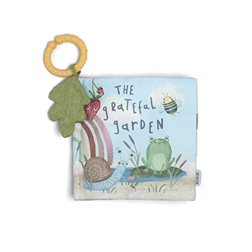 Image of Mamas & Papas Interactive Activity Book with Crinkly Pages, Squeaker, Teething Ring, Grateful Garden