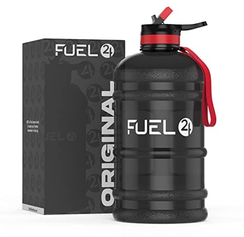 Image of Fuel24 Jug - 2.2 Litre Water Bottle - Extra Strong Flex Material - Drop Proof, Pop or Straw Cap Options - 2.2L Large Gym Sports Bottle, BPA FREE