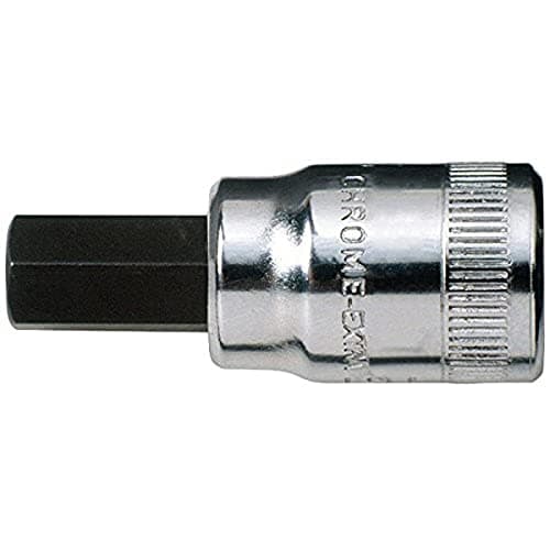Image of Bahco 6709M-6 1/4-Inch Socket Driver for Hex Head Screws, Silver/Black, 6 mm