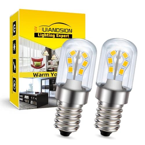 Image of Ruiandsion 2 PCS E14 AC/DC 24V LED Light Bulb T18S 2W 1200 Lumen Small Edison Screw SES LED Bulb Warm White for RV Camper Marine, Boat, Solar Power Lamp