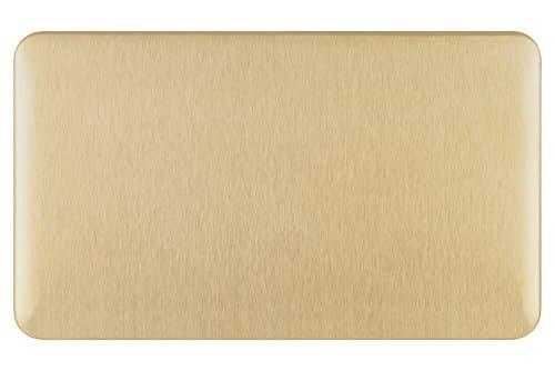 Image of Schneider Electric Lisse Screwless Deco - Double Blank Plate, GGBL8020SB, Satin Brass