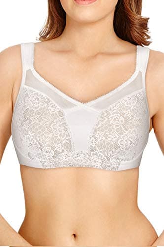 Image of Berlei Beauty Lace Non Wired Smoothing Bra White 40DD