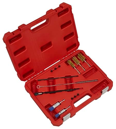 Image of Sealey Injector Bore Cleaning Brush Set 14pc - VS1900, Red