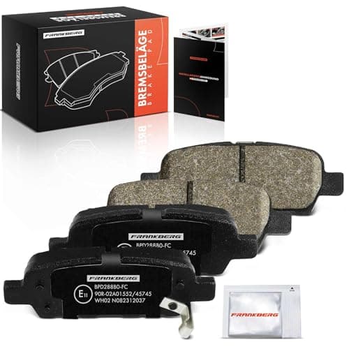 Image of Frankberg Brake Pad Set incl. 4x Pads Rear Compatible with Juke F15 Qashqai +2 I J10 NJ10 Pulsar Hatchback C13 Leaf ZE1 X-Trail T30 Replace# 44060AL586