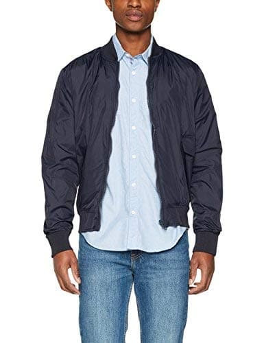 Image of French Connection Men's Classic Baseball Jacket Jacket, Blue (Marine Blue 41), X-Large
