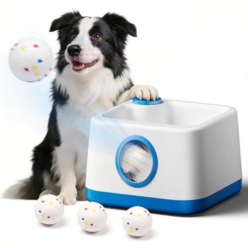 Image of VMYTH Large Automatic Dog Ball Launcher, Integrates Automatic and Manual Modes, with Sound Function, Max Dog Tennis Ball Launcher, with 4PCS 2.3-inch E-TPU Balls