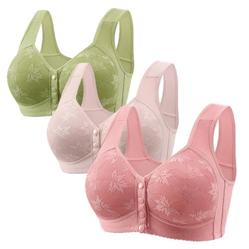 Image of Wireless Bras Women UK 2025 Wirefree Push up Bras Ladies Soft Underwear Everyday Sport Bra Comfortable Yoga Bra Full Cup Breathable Bralette Adjustable Shoulder Straps 36 38 40 42 44 46 48 50