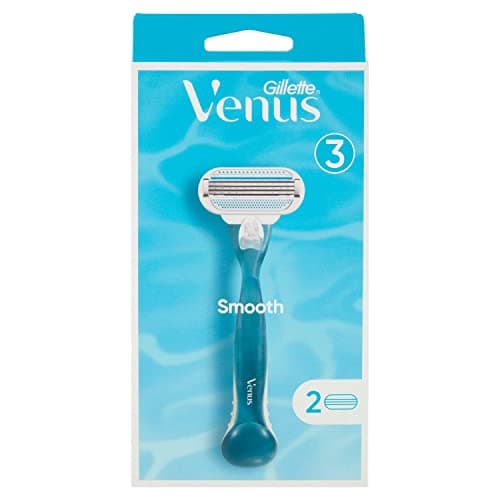 Image of Gillette Venus Smooth Women's Shaver with 2 Razor Blades, 3 Blades with Protective Pad, Current Version