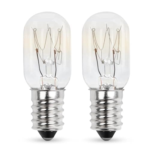 Image of Comyan 15W E14 Screw Salt Lamp Bulbs 230V, T20 Fridge Light Bulbs 2700K Warm White SES Machine Bulbs, Pygmy Bulb 15W Mini Wax Warmer Light Bulb Dimmable - 2Pack