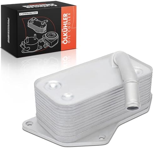 Image of Frankberg Oil Cooler Engine Compatible with 1 Series E81 E87 F20 F21 3 Series E90 F30 F80 5 Series E60 F10 6 Series E63 7 Series E65 E66 E67 X3 E83 F25 Replace# 11427525333