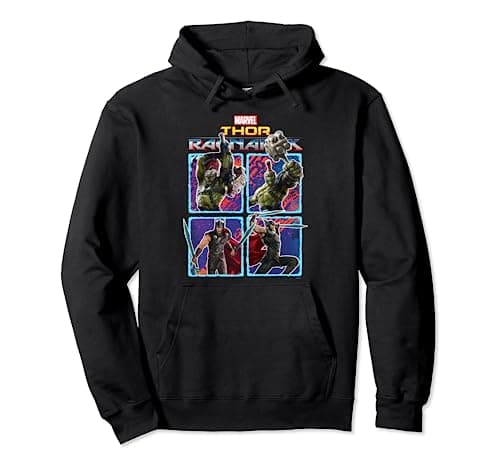 Image of Marvel Thor Ragnarok Hulk And Thor Four Square Pullover Hoodie