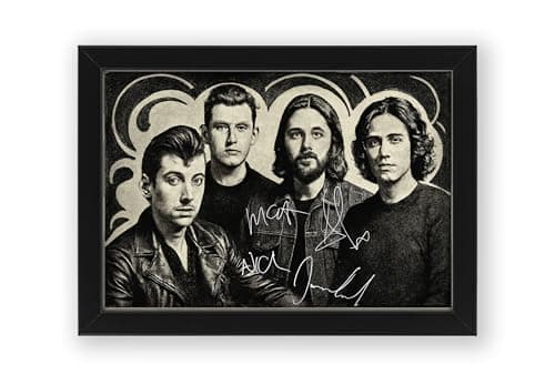 Image of Arctic Monkeys Retro Styled Signed Poster Print - Limited Edition Autograph Fan Gift – Collectible Memorabilia Wall Art Merchandise (Framed A4 (30x21cm))
