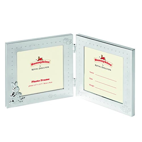 Image of Royal Doulton Bunnykins 40002296 8.75cm Double Folding Photo Frame Silver-Plated