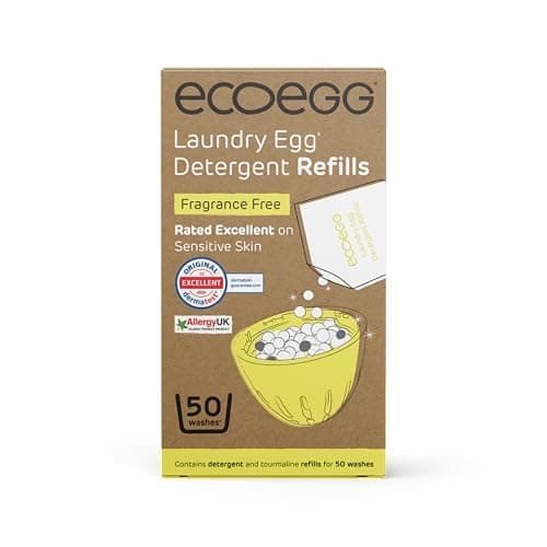 Image of ecoegg Laundry Egg Refills – Non Bio Laundry Detergent for Sensitive Skin – 50 Washes Fresh Linen