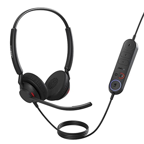 Image of Jabra Engage 40 Wired Stereo Headset with Inline Call Control, Noise-Cancelling 2-Mic Technology, Ultra-Lightweight Design and USB-A Cable - MS Teams Certified, works with all other platforms - Black